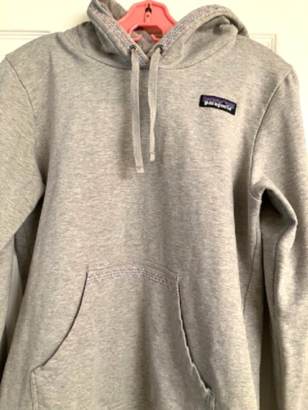 Patagonia Gray Hoodie with Stitching Women's Small